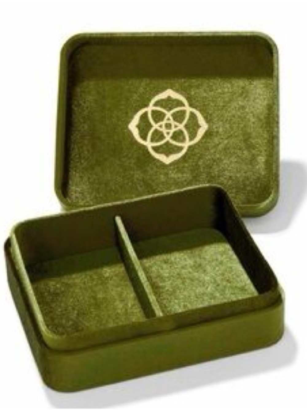 Kendra Scott Mattie Large Box in Peridot Velvet Green Jewelry Box